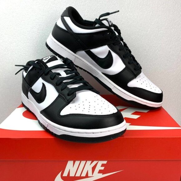 NIKE Dunk Low Retro DD1391-100 Panda Sneaker Shoes Black White - - Picture 1 of 9
